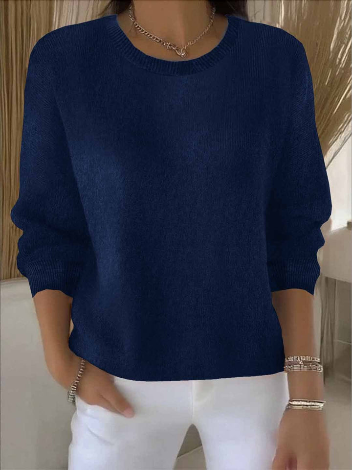 Lorie | Women's Relaxed Polyester Crew Neck Sweater with Dolman Sleeves