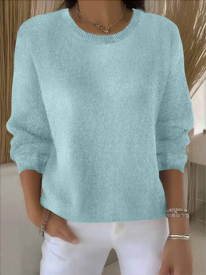 Lorie | Women's Relaxed Polyester Crew Neck Sweater with Dolman Sleeves