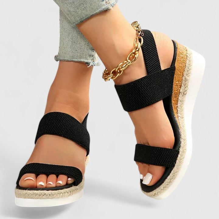 Olga | Platform Espadrille Sandals with Ankle Strap for Women