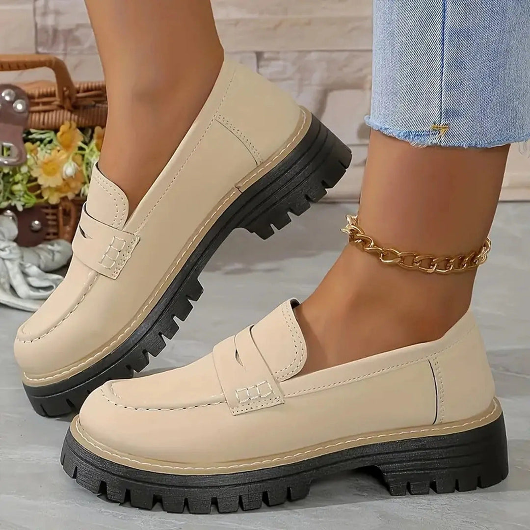 Dafne | Stylish Chunky Platform Lug Sole Loafers