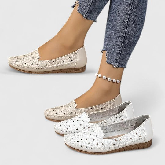 Zara | Breathable Perforated Casual Slip-On Flats