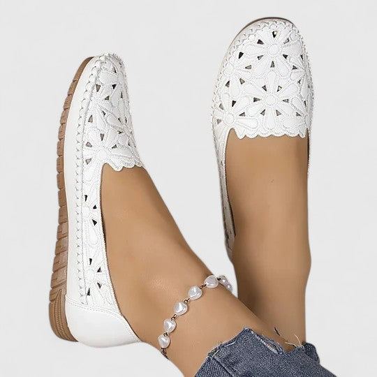 Zara | Breathable Perforated Casual Slip-On Flats