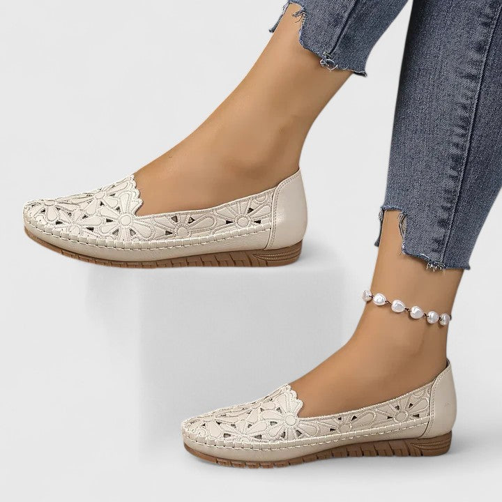 Zara | Breathable Perforated Casual Slip-On Flats
