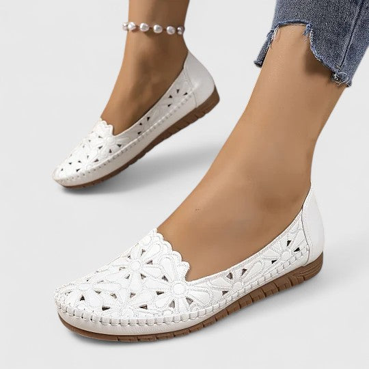 Zara | Breathable Perforated Casual Slip-On Flats