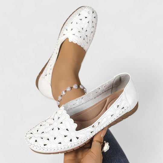 Zara | Breathable Perforated Casual Slip-On Flats