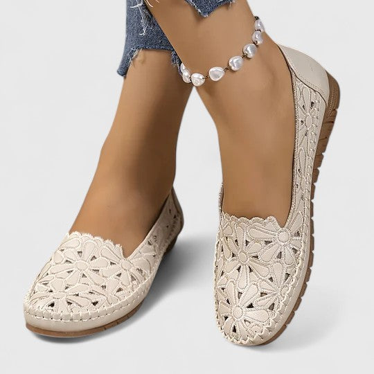 Zara | Breathable Perforated Casual Slip-On Flats