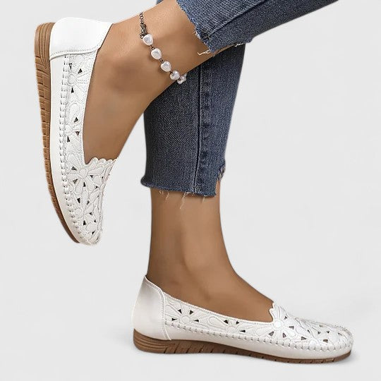 Zara | Breathable Perforated Casual Slip-On Flats