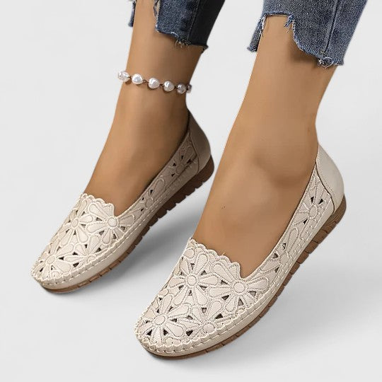 Zara | Breathable Perforated Casual Slip-On Flats