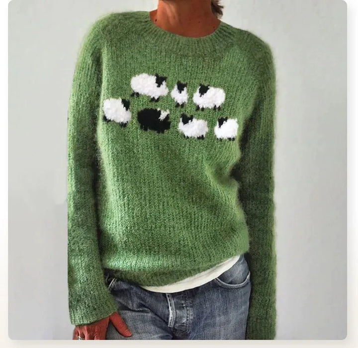 Women's Norwegian Fair Isle Sweater – Nordic Crew Neck Knit Pullover