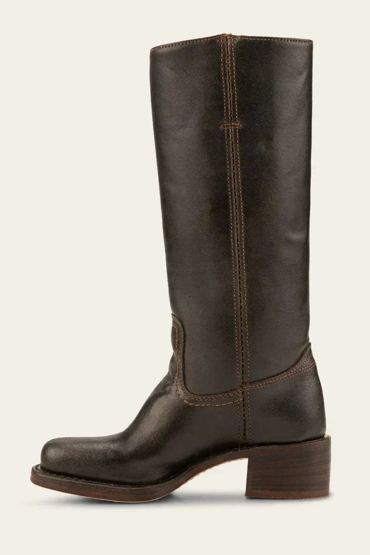 Women's Mid-Calf Block Heel Boots | Closed Toe Design | Casual Footwear