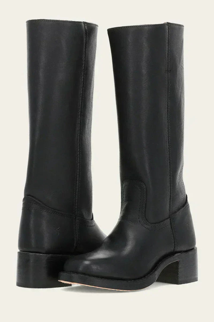 Women's Mid-Calf Block Heel Boots | Closed Toe Design | Casual Footwear