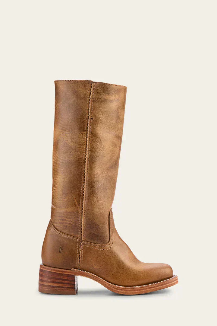 Women's Mid-Calf Block Heel Boots | Closed Toe Design | Casual Footwear