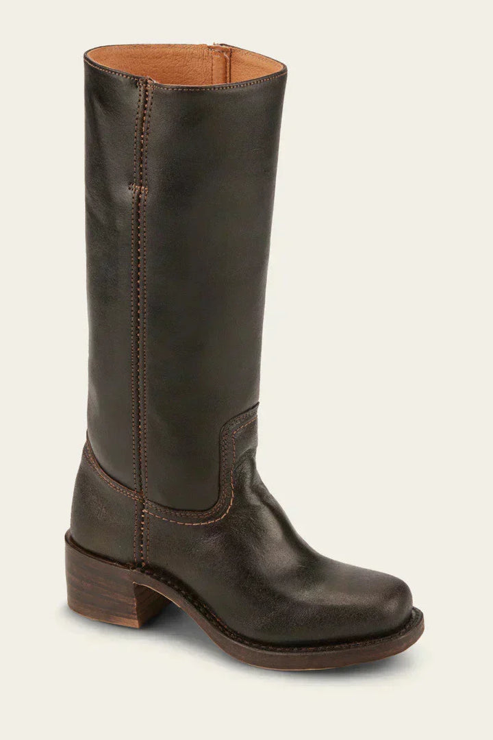 Women's Mid-Calf Block Heel Boots | Closed Toe Design | Casual Footwear