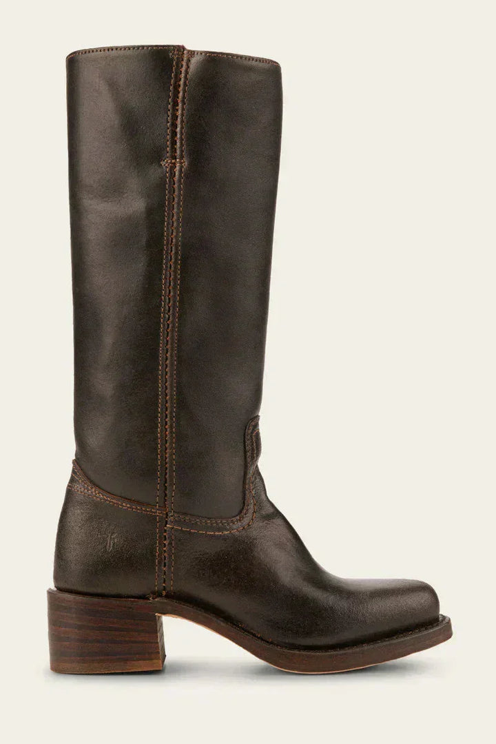 Women's Mid-Calf Block Heel Boots | Closed Toe Design | Casual Footwear