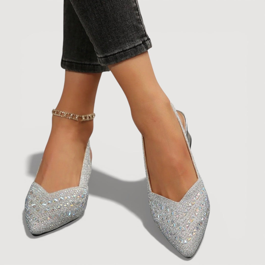 Athena | Elegant and Sparkling Slingback Heels