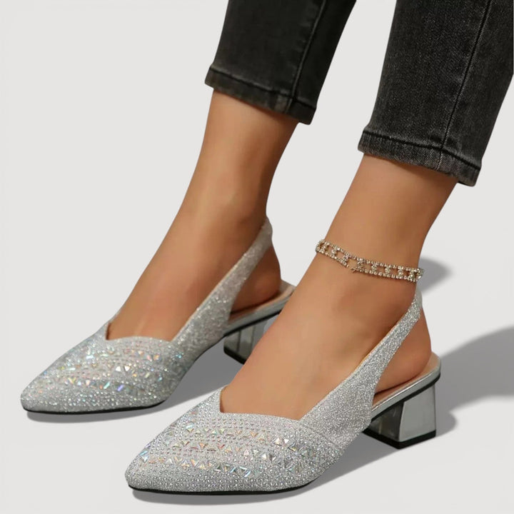 Athena | Elegant and Sparkling Slingback Heels