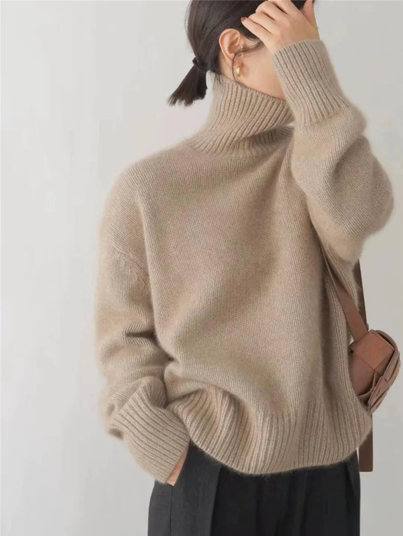 Dora | Roll Neck Cashmere Sweater for Women
