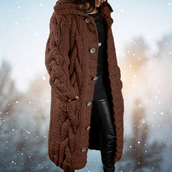 Women's Soft Open Front Knit Cardigan – Relaxed Long Sleeve Layering Cardigan