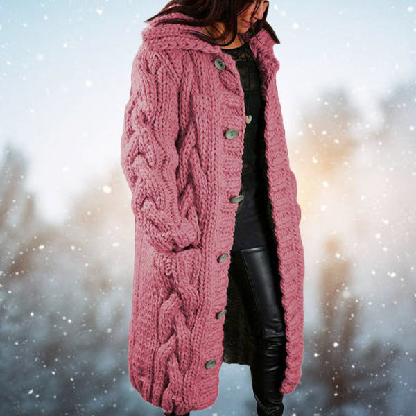 Women's Soft Open Front Knit Cardigan – Relaxed Long Sleeve Layering Cardigan