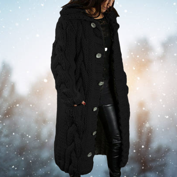 Women's Soft Open Front Knit Cardigan – Relaxed Long Sleeve Layering Cardigan