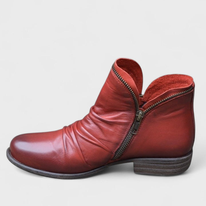 Women's Ankle Boots Side Zipper Design Casual Footwear