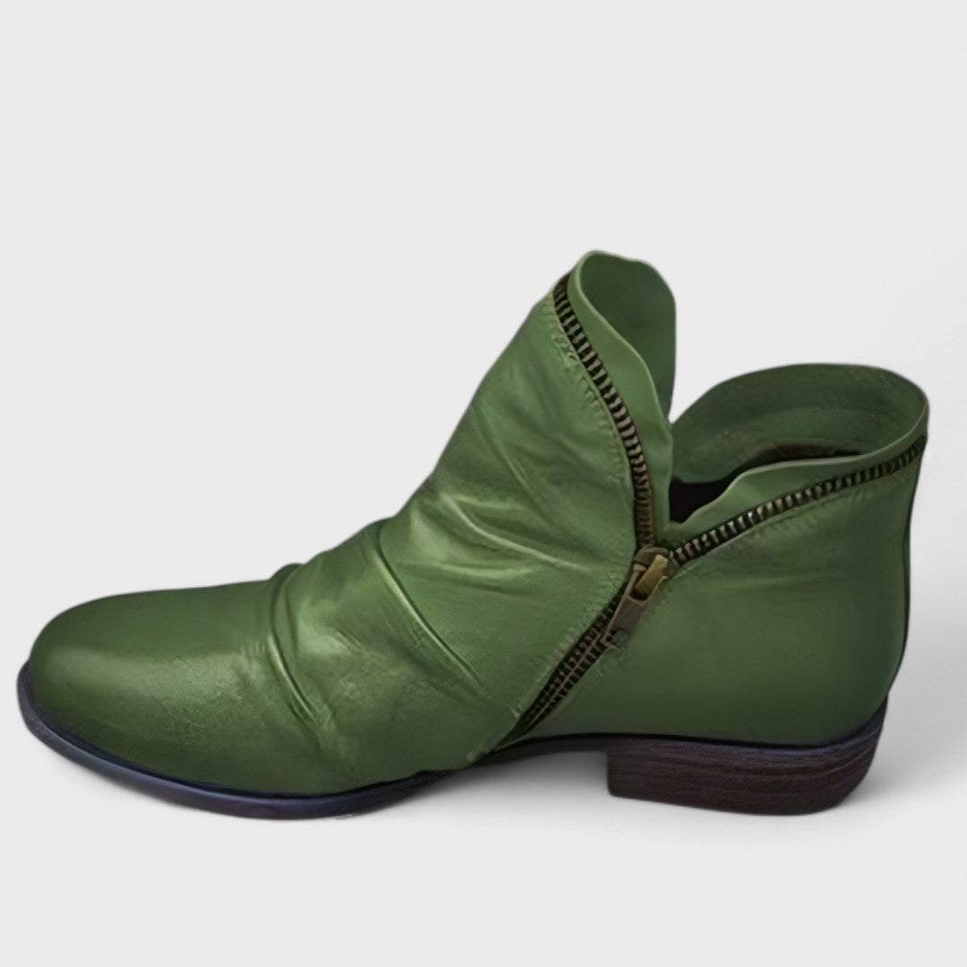 Women's Ankle Boots Side Zipper Design Casual Footwear