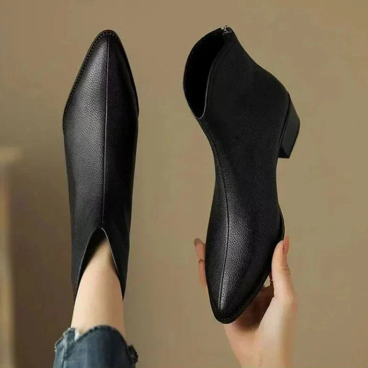 Women's Ankle Boots Slip-On Pointed Heel Design Casual Footwear