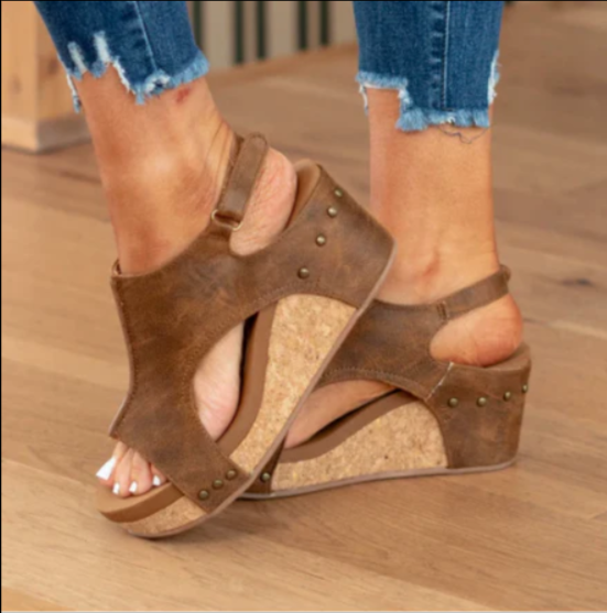 Rosalia | Platform Wedge Slingback Sandals for Women