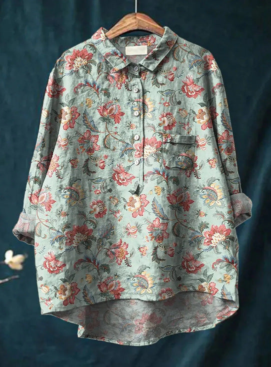 Caroline - Elegant Floral Blouse
