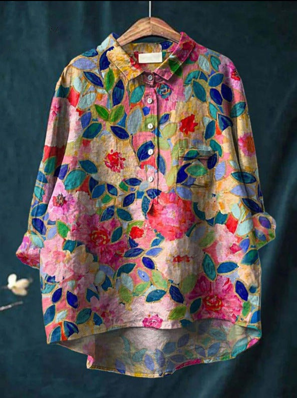 Caroline - Elegant Floral Blouse