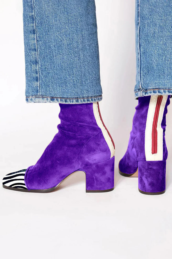 Fabienne | Square Toe Block Heel Boots for Women