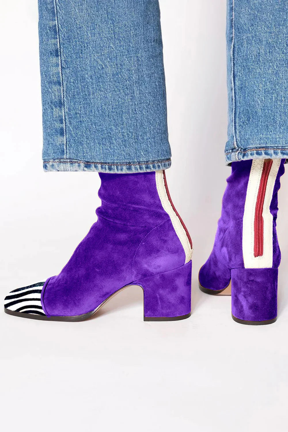 Fabienne | Square Toe Block Heel Boots for Women