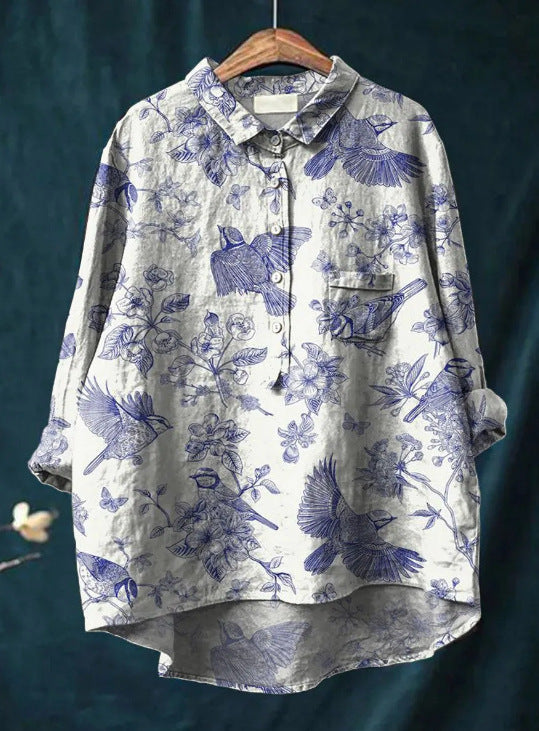 Caroline - Elegant Floral Blouse