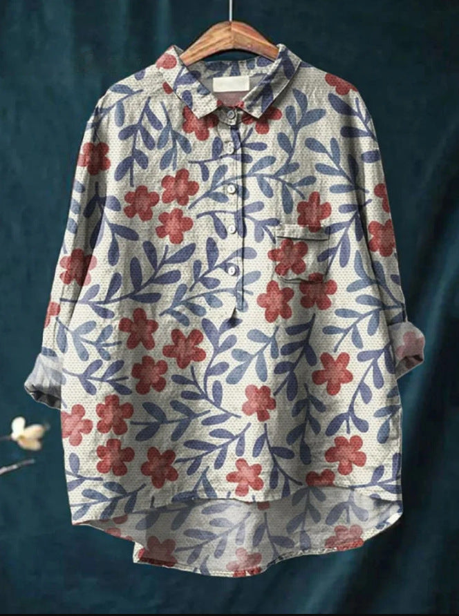 Caroline - Elegant Floral Blouse
