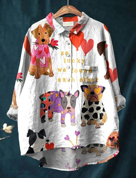 Quinley - Chic Playful Printed Blouse