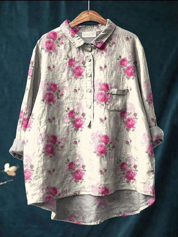 Caroline - Elegant Floral Blouse