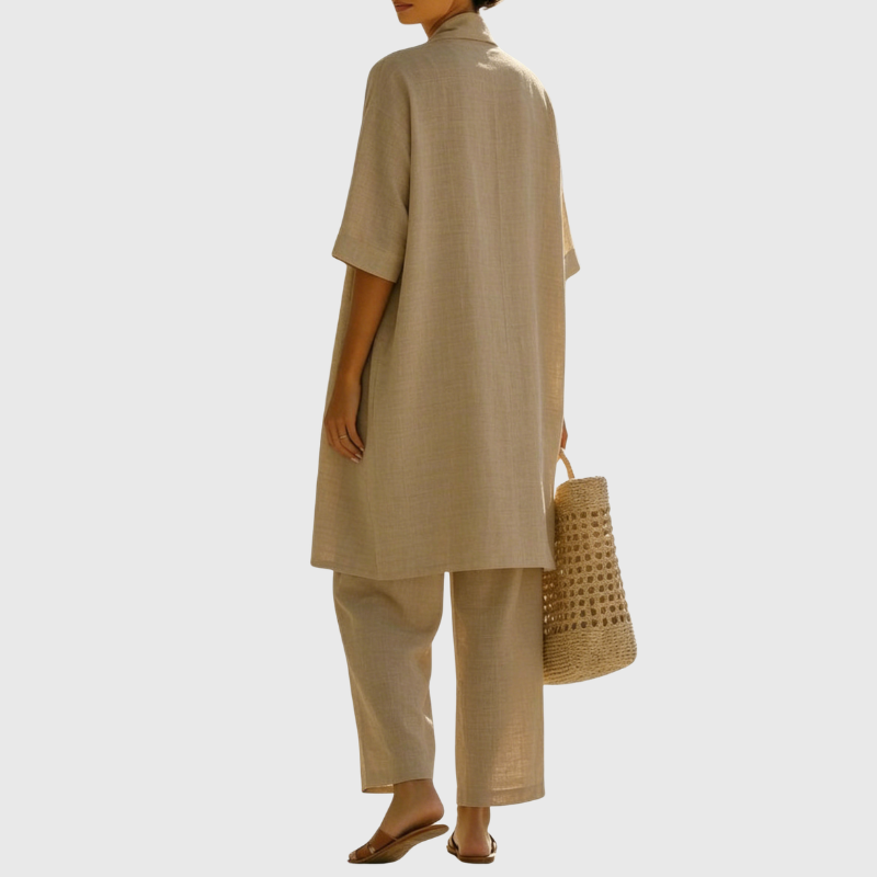 Elena | Linen Three-Piece Set for Women