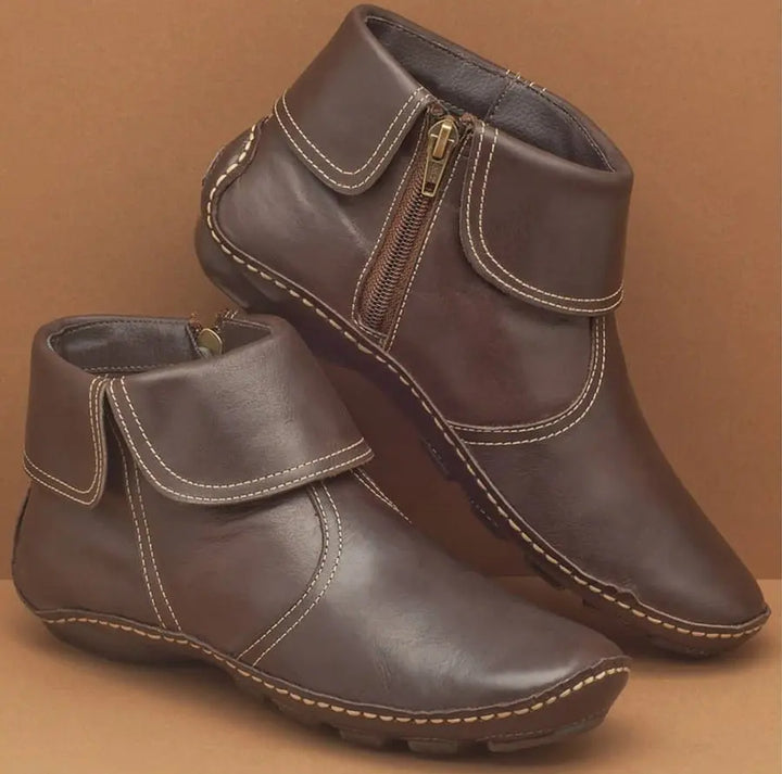 Aiza - Elegant Leather Ankle Boots
