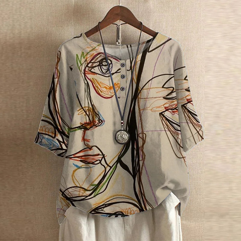 Anya | Floral Oversized Blouse for Women