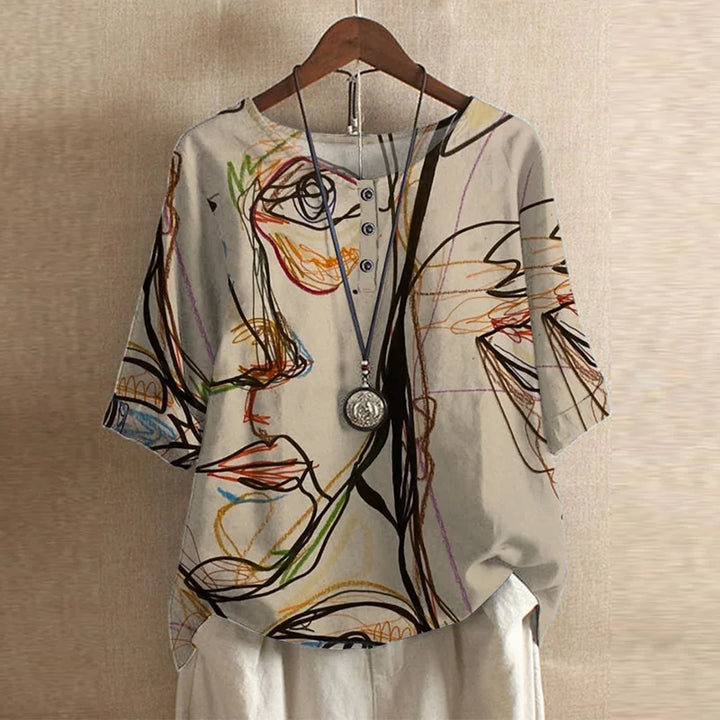 Sira | Floral Print Blouse with Oversized Fit for Women