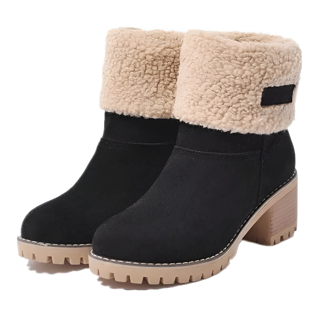 Women's Mid-Calf Block Heel Lug Sole Boots