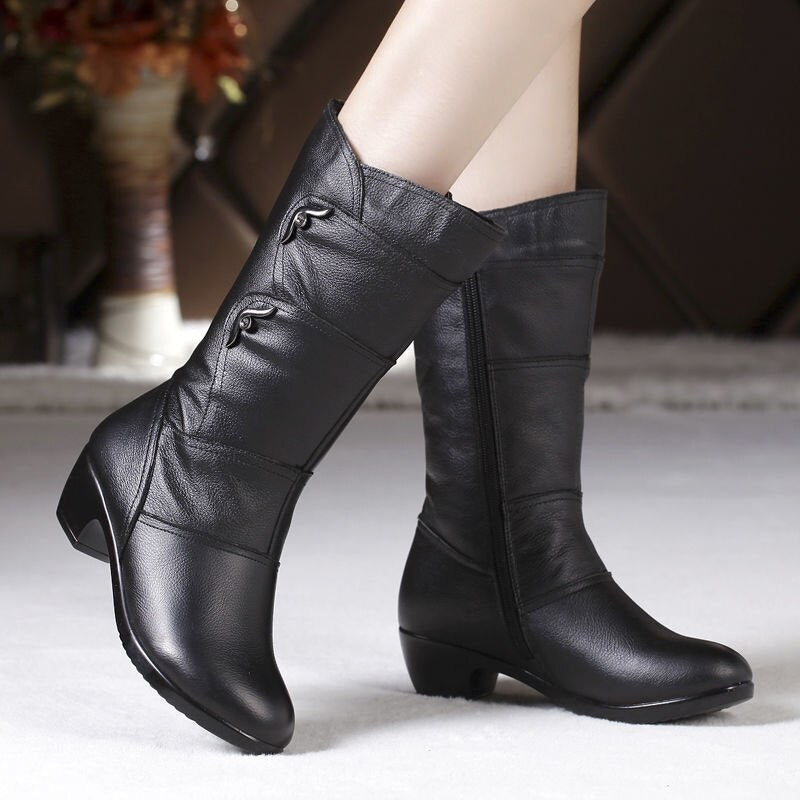 Women's Knee-High Side Zip Boots