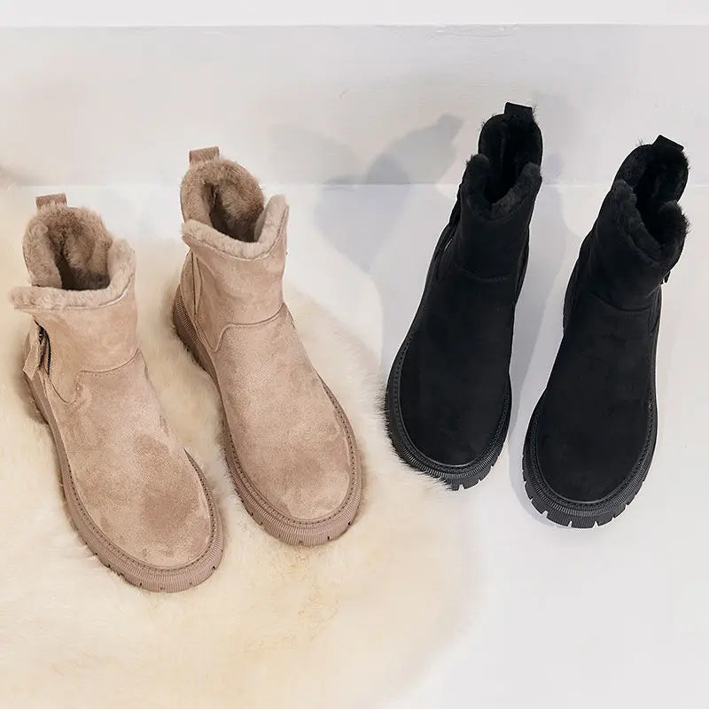 Women's Boots Lug Sole Zip Style Casual Footwear