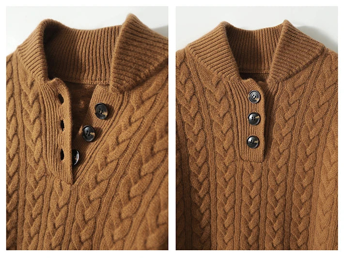 Nathalia | Button-Up Cable Knit Sweater for Women