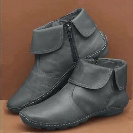 Aiza - Elegant Leather Ankle Boots