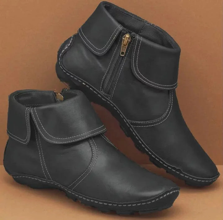 Aiza - Elegant Leather Ankle Boots
