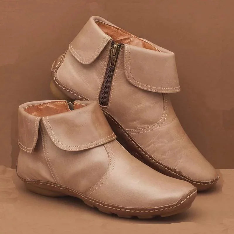Aiza - Elegant Leather Ankle Boots