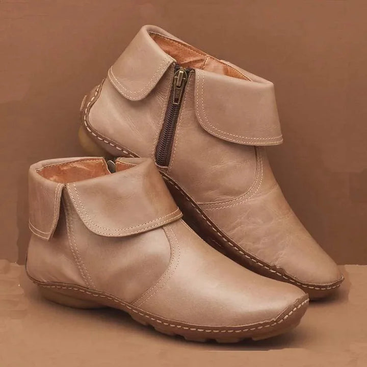Aiza - Elegant Leather Ankle Boots