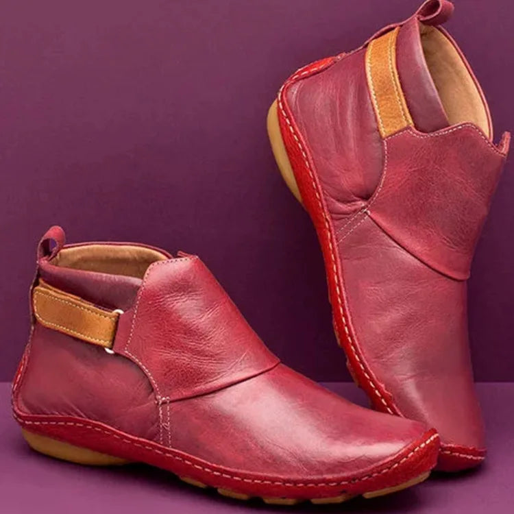 Aiza - Elegant Leather Ankle Boots