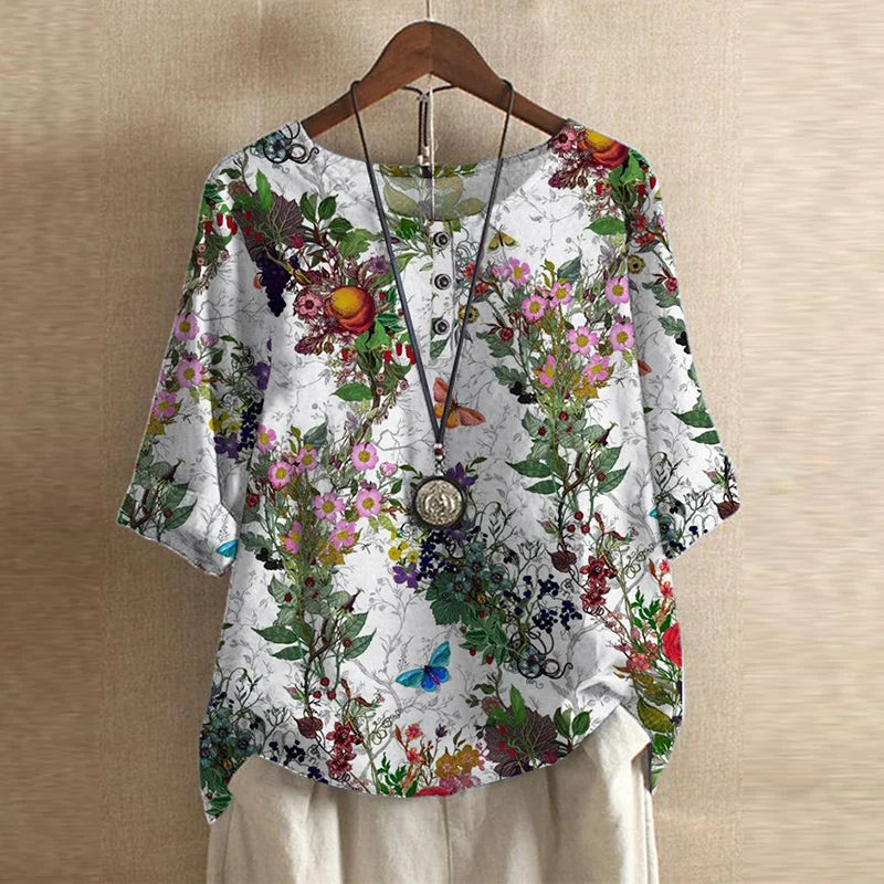 Anya | Floral Oversized Blouse for Women